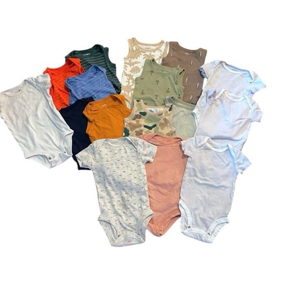 Carter's Other - Carter's Assorted Baby Sleeveless‎ and Short Sleeve Bodysuit Bundle Lot, Size 3m